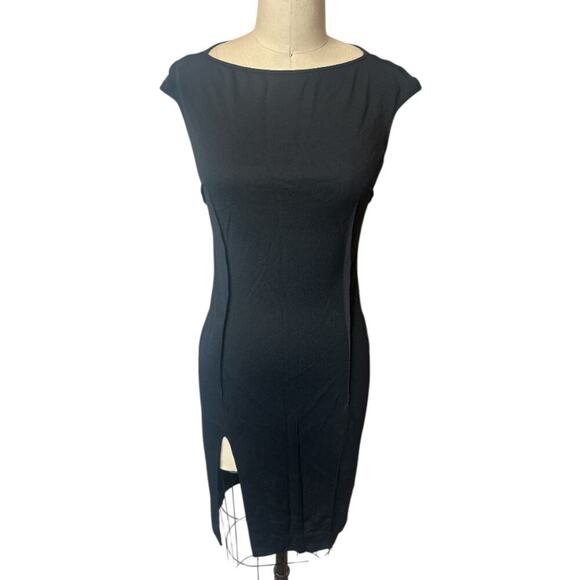 Cheap & Chic Moschino Black Sleeveless Fitted Sheath Dress Women's Size XS/S - Picture 1 of 4
